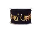 Voir la slide Ruban de Noël velours noir inscription Merry Christmas dorée étoiles largeur 8cm 9m
