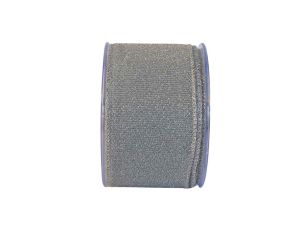 Ruban argenté scintillant lurex H 7cm x 9m