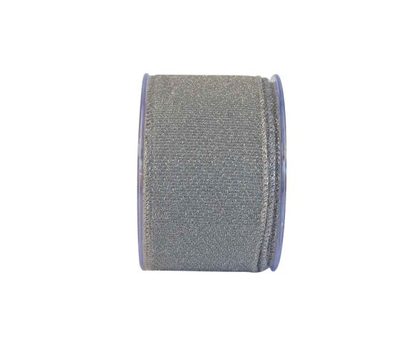 Ruban de Noël lurex argenté scintillant métallisé largeur 7cm 9m