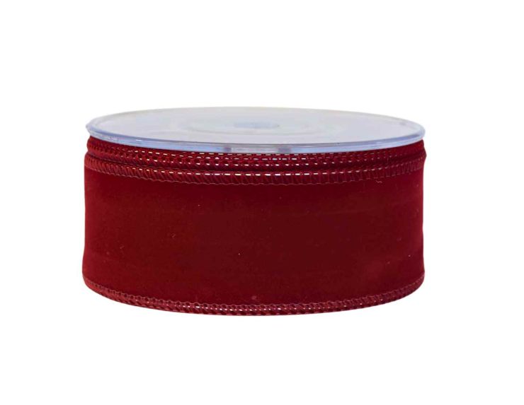 Ruban bordeaux velours H 4cm x 9m