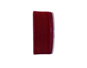 Ruban bordeaux velours H 4cm x 9m