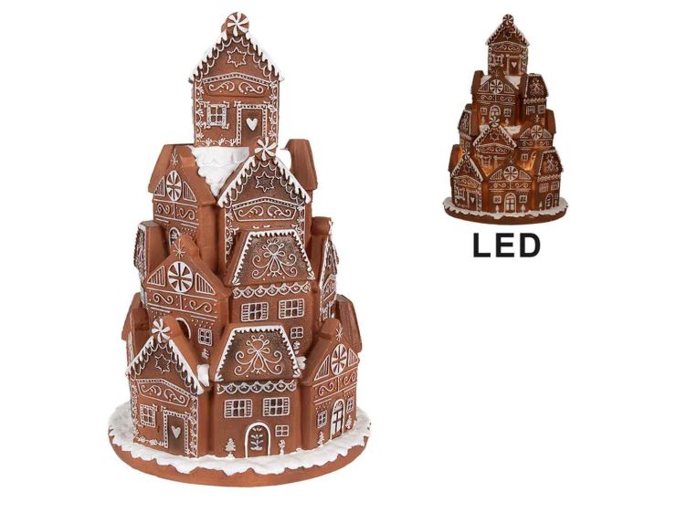 Village maisons pain d'épices LED H 28cm