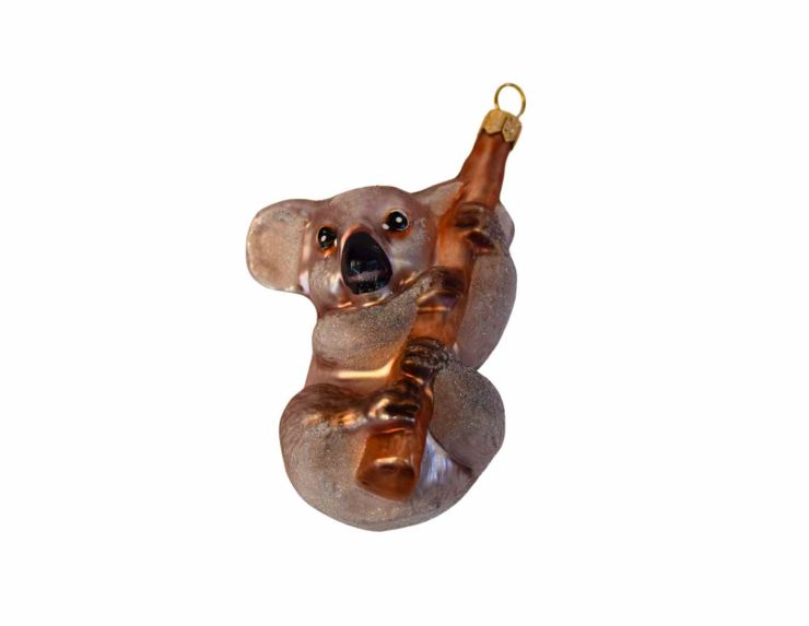 Suspension koala beige verre soufflé H 8cm