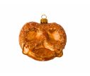 Voir la slide Suspension de Noël en forme de bretzel doré, en verre soufflé et décoré à la main. Hauteur : 8 cm.