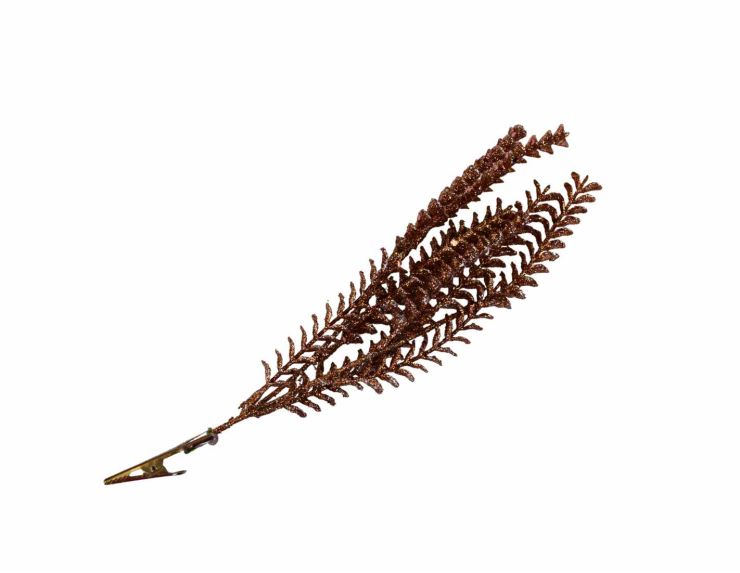 Branche champagne rosé clip H 25 cm