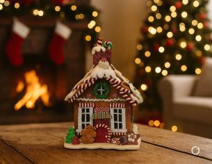 Maison Gourmandise sucrée LED H 18 cm