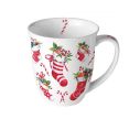 See slide Mug de Noël chaussettes rouges 400ml