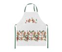 Voir la slide Tablier coton blanc liens verts bonhommes pain d'épices sapin cannes sucre boules Noël 85x70cm