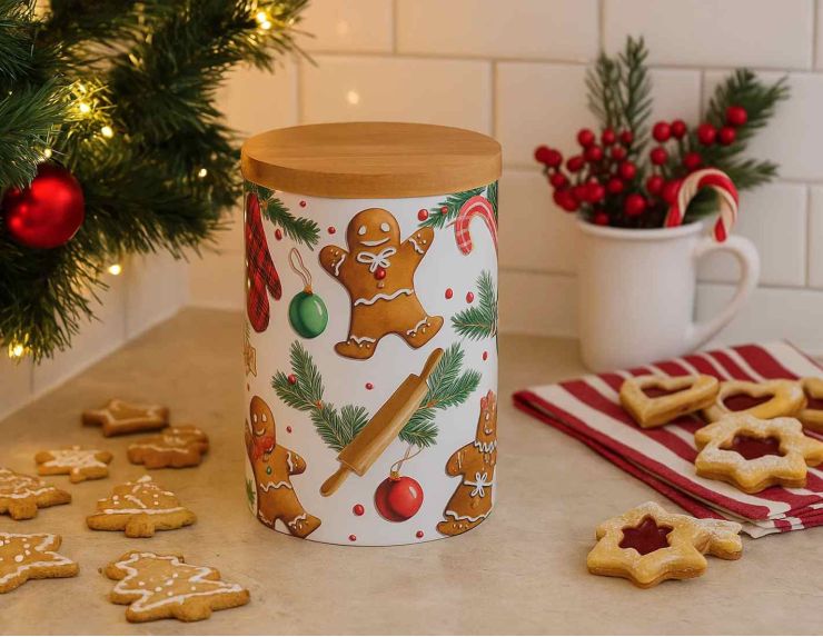 Pot à biscuits pain d'épices H14cm