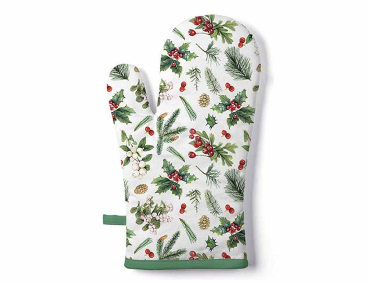 Gant cuisine houx baies 18 x 30 cm