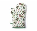 Voir la slide Gant cuisine coton blanc motifs houx baies rouges branches sapin pommes pin Noël 18x30cm