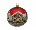 See slide Boule de Noël rouge crèche D 10 cm