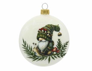 Boule de Noël lutin forestier D 10 cm