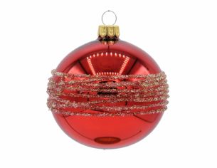 Boule de Noël rouge...