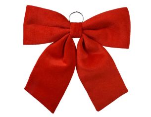 Noeud géant rouge velours 69 x 72 cm