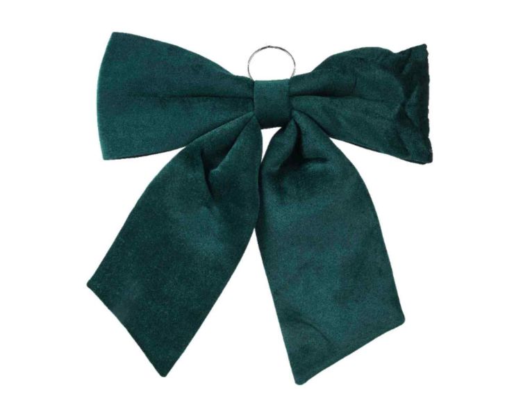 Noeud géant vert velours 69 x 72 cm