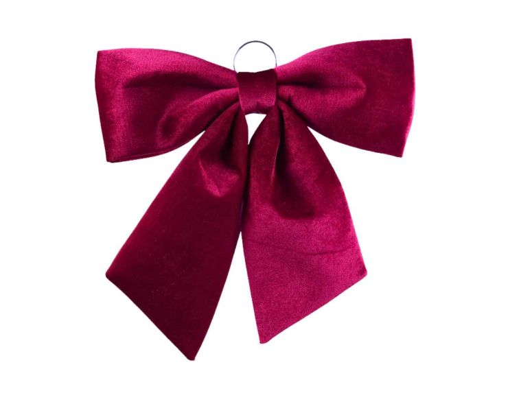 Grand noeud burgundy velours 48 cm x 52 cm