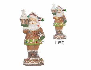 Décoration Père Noël avec LED H 32 cm