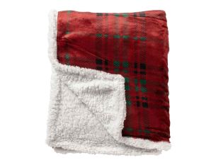 Plaid de Noël tartan rouge...