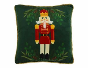 Coussin vert casse-noisette...