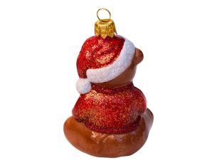 Suspension de Noël ourson livre H 10 cm