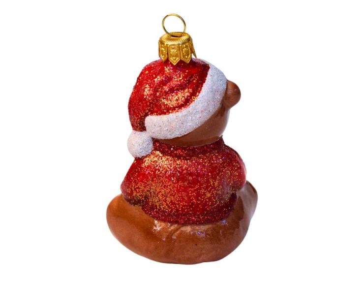 Suspension de Noël ourson livre H 10 cm