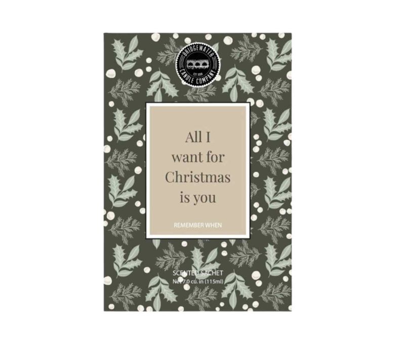 Sachet parfumé "All I want for Christmas is you" notes cannelle gingembre muscade diffusion 4 mois - Lilosquare