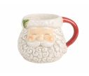 See slide Grand mug de Noël en céramique 550 ml en forme de visage du Père Noël,