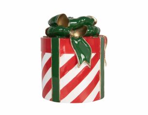 Décoration de Noël cadeau rouge H 21cm