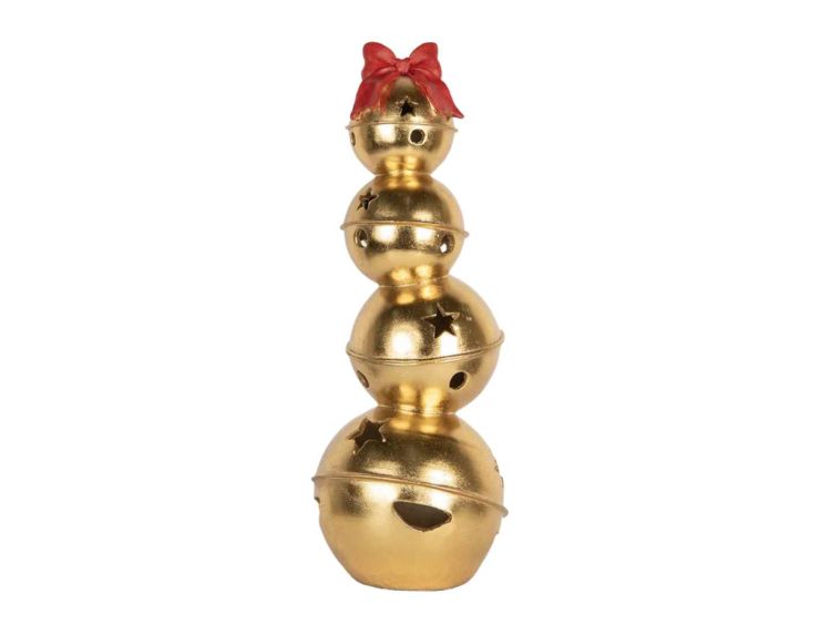 Décoration de Noël cloches dorées H 54 cm