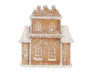 Maison pain d'épices décorative H 20cm LED