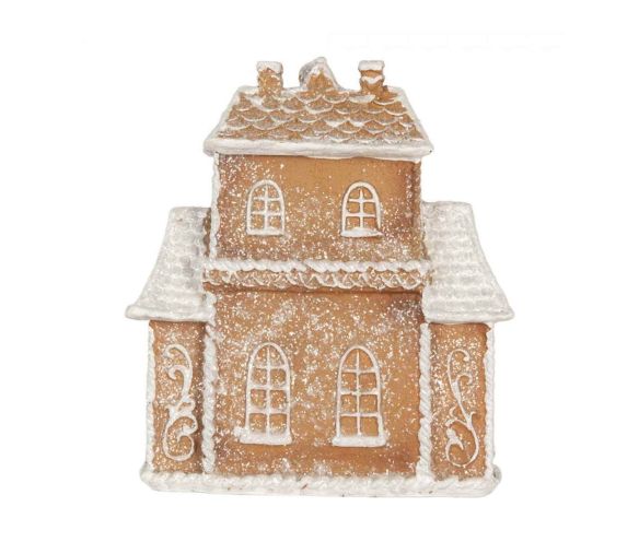 Maison pain d'épices décorative H 20cm LED