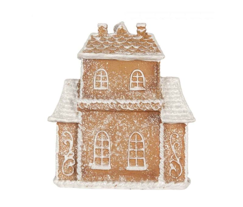 Maison pain d'épices décorative H 20cm LED