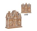 Voir la slide Maison pain d'épices décorative LED givrée enneigée détails blancs H20cm décoration Noël