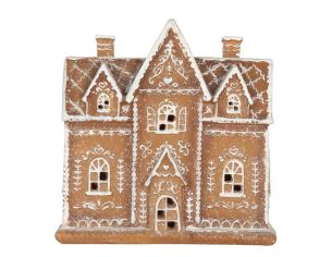 Maison pain d’épices décorative H 20cm LED