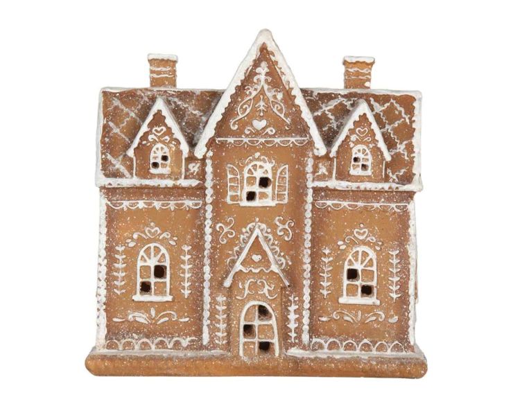 Maison pain d’épices décorative H 20cm LED