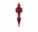 Voir la slide Suspension goutte verre rouge brillant côtelé H17cm