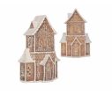 Voir la slide Manoir pain d'épices givré LED arabesques blanches paillettes scintillantes H23cm décoration Noël