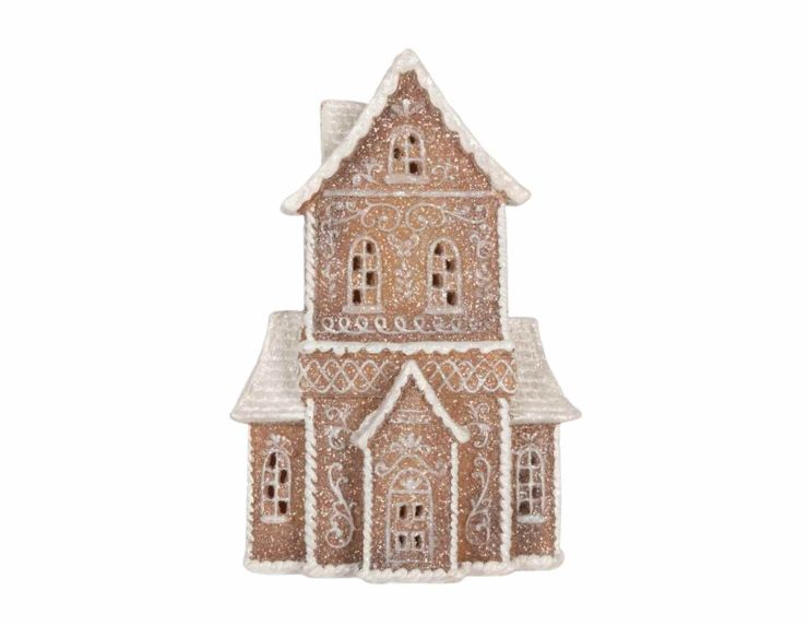 Manoir pain d’épices H 23 cm LED