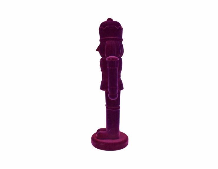 Casse-noisette violet velours floqué H 52 cm