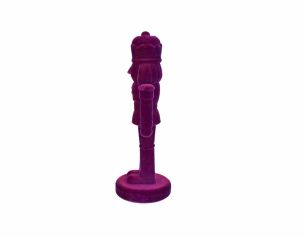 Casse-noisette violet velours floqué H 30 cm