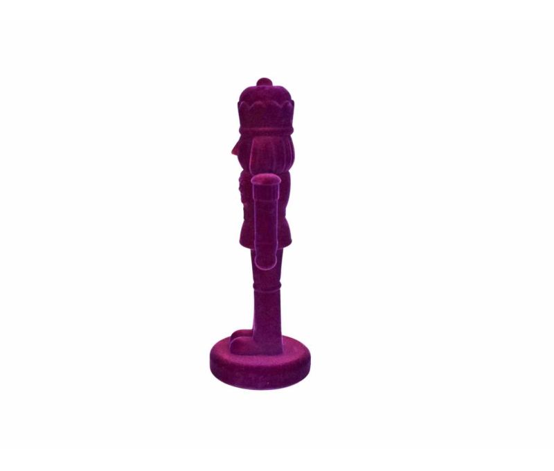 Casse-noisette violet velours floqué H 30 cm