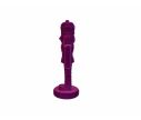 Voir la slide Casse-noisette H30cm en velours floqué violet intense, finition douce mate monochrome, décoration Noël