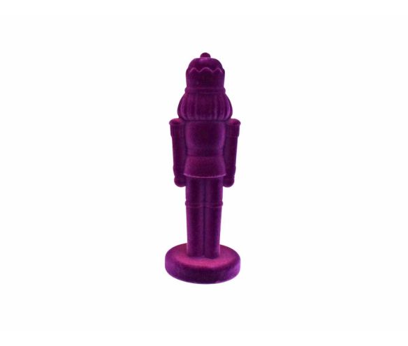 Casse-noisette violet velours floqué H 30 cm