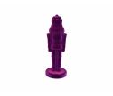 Voir la slide Casse-noisette H30cm en velours floqué violet intense, finition douce mate monochrome, décoration Noël