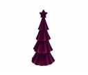 Voir la slide Sapin décoratif H39cm en velours floqué mauve violet, 4 étages festonnés, étoile au sommet monochrome