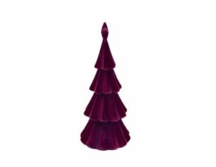 Sapin décoratif mauve velours H 29 cm