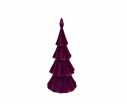 Voir la slide Sapin décoratif H39cm en velours floqué mauve violet, 4 étages festonnés, étoile au sommet monochrome