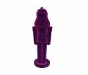 Voir la slide Grand casse-noisette H70cm en velours floqué violet intense, finition douce mate monochrome, décoration Noël