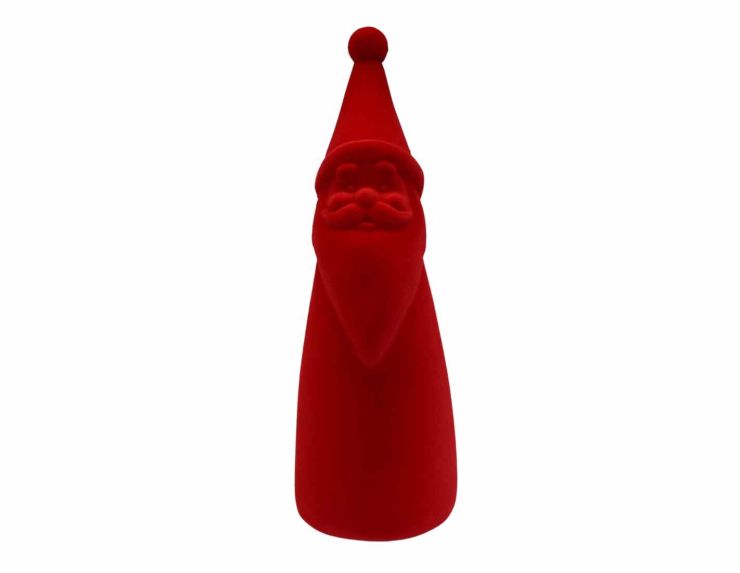 Père Noël velours rouge floqué H 45 cm